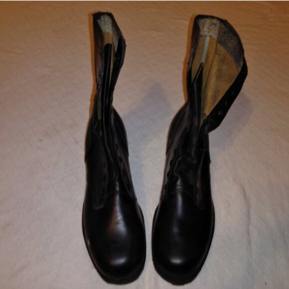 BLACK POLISHED AUGUST 1981 RO-SEARCH LEATHER ENGINEER 10.5N BOOTS KD 00365 main image 6
